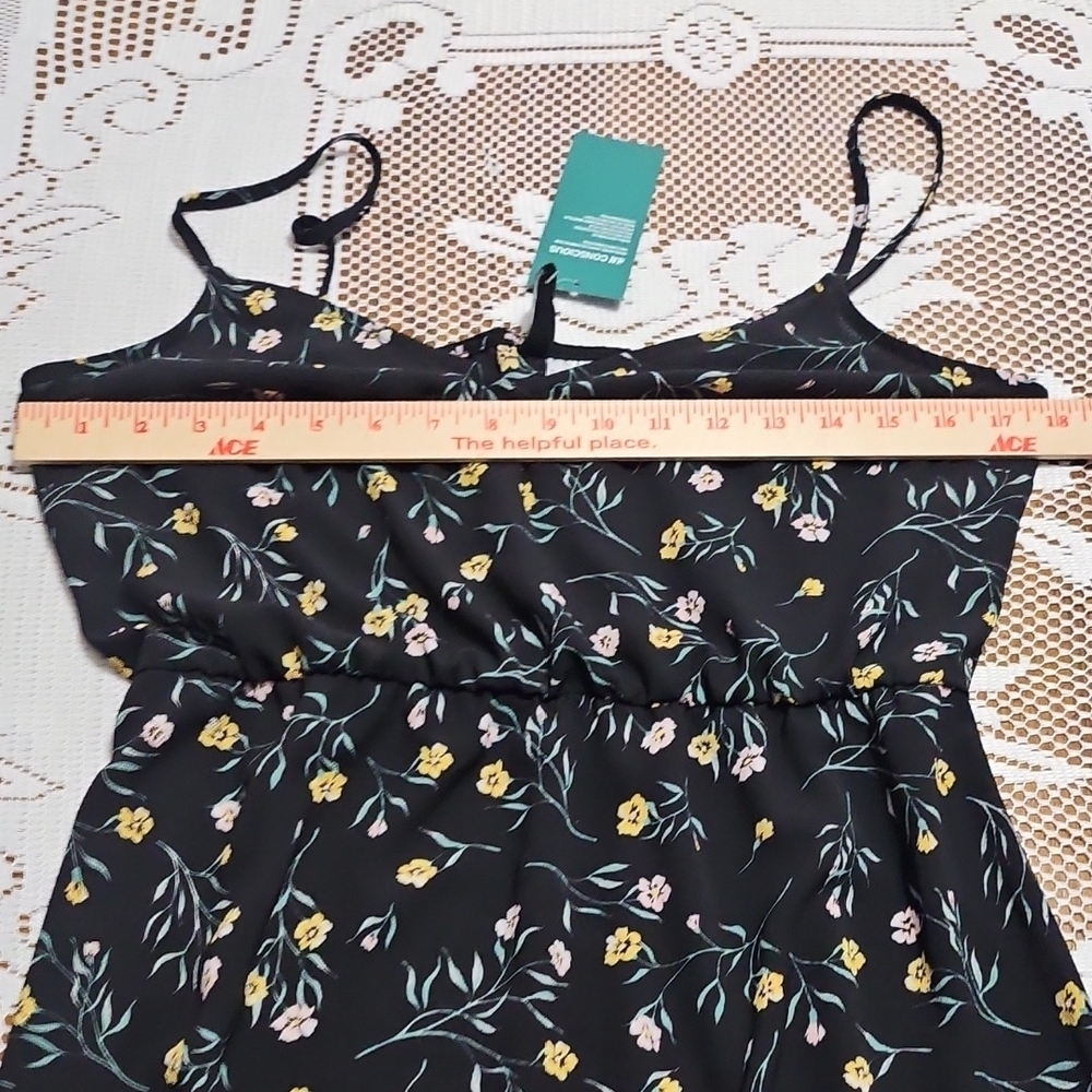 NWT Divided H&M Black Floral Maxi Dress - Picture 8 of 11